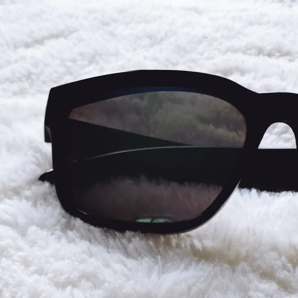 Cedric Black w/ Blue & Green Tinted Lenses Mirrored Sunglasses